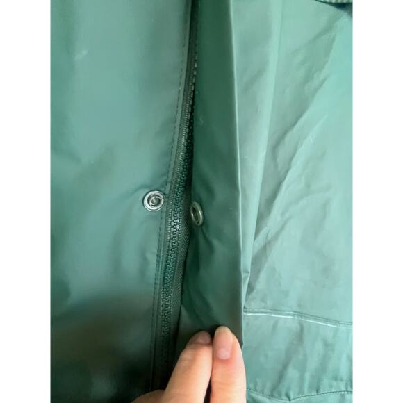 Gander Mountain Men's Size 2XL Green Long Sleeve Hooded Zip/Snap Up Rain Jacket - Picture 6 of 10